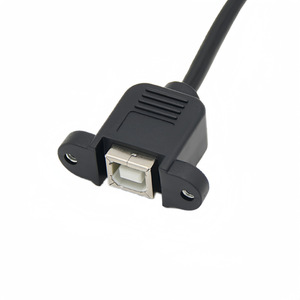 Cable de extensión para impresora USB tipo B macho a hembra con orificios para tornillos y terminales para una conexión segura - Product Image 1