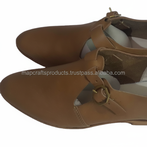 100% zapatos de madera de nariz ajustable con logotipo de requisito personalizado de alta calidad de cuero genuino - Product Image 1