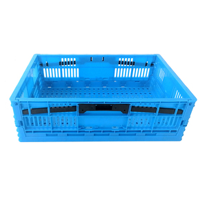 Hộp nhựa hộp rắn nhựa Stackable Thùng trái cây Giao thông vận tải nông nghiệp lỗ thông hơi có thể gập lại Thùng - Product Image 4