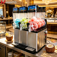 Machine à slush commerciale à faible bruit à 3 réservoirs pour restaurants et cafés spécialisés dans les plats chauds