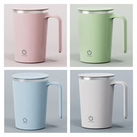 Nouvelle tasse mélangeuse automatique magnétique intelligente en acier inoxydable 304 de 400 ml, portable et électrique, pour café, milkshake, gym (modèle 2026)