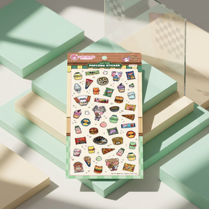 Sowony 3D Waterproof <b>PVC</b> Popcorn Stickers Sweet Snack Shop Korean Character Kids Stationery Cute Candy Kawaii Diary Decoration - Product Image 1