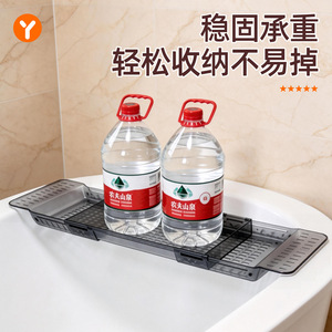Bathroom Shelf Retractable Bathtub Storage Board 60X70cm Suction Mounted With Drain For Bathroom Use - Product Image 4