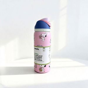 Botella de Agua OWALA FreeSip - Tapa de Doble Apertura, Libre de BPA, a Prueba de Fugas, 32 oz, Compatible con Portavasos de Auto, Diseño Gatito Rosa - Product Image 3