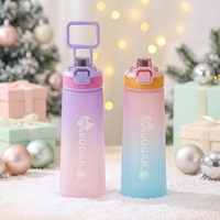 Gobelet d'eau portable sans sucre avec capsules parfumées et paille anti-fuite pour la maison, la salle de sport, les voyages et les loisirs