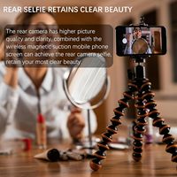 Écran Moniteur Flexible Magnétique Blanc de 4 Pouces pour iPhone, Accessoire en Plastique, Télécommande sans Fil pour Vlog, Selfie et Diffusion en Direct