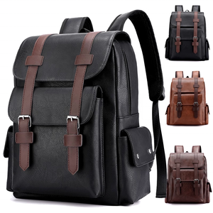 2023 nuovo prodotto vendita calda zaini consegna durevole casual impermeabile PU <span class=keywords><strong>zaino</strong></span> in <span class=keywords><strong>pelle</strong></span> da <span class=keywords><strong>uomo</strong></span> - Product Image 1