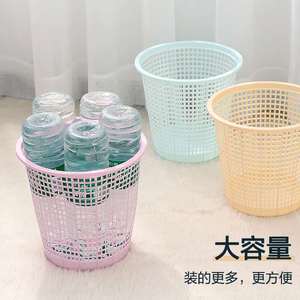 Thickened Plastic Trash Can Cylindrical 29cm <b>Large</b> Size Indoor Waste <b>Bin</b> For Office Bedroom Living Room Mixed Colors - Product Image 4