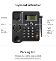 Best 2 Sims Low Cost Multi Function GSM Teléfono de escritorio inalámbrico fijo Móvil ETS 6588