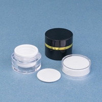 Pot vide pour gel de nail art Gold Line 5ml, emballage pour gel de construction OEM/ODM, pot en plastique avec capuchon pour gel à ongles