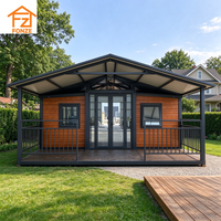 Maisons modulaires préfabriquées extensibles, résistantes au vent et aux tremblements de terre, avec un intérieur luxueux et un design minimaliste moderne pour