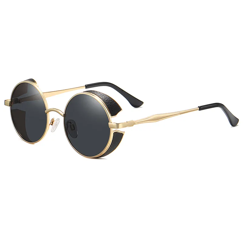 Light Shade MPU362 Steampunk occhiali da sole Vintage moda donna occhiali da sole UV 400 occhiali da sole rotondi di lusso polarizzati
