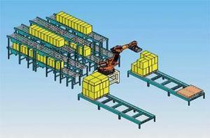 Palettiseur robotisé monocolonne pour sacs de ciment, machine de palettisation automatique pour empilage de sacs de riz lourds sur palette, usine de palettisation - Product Image 2