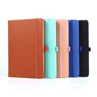 Carnet personnalisé en cuir rouge A6 A5, cadeau promotionnel, personnalisable avec logo gravé et élastique