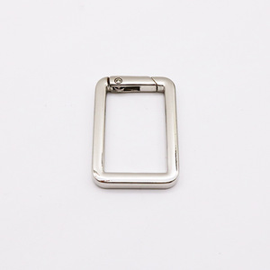 Hebilla Cuadrada de Resorte de Aleación de Zinc, Accesorio para Bolsos, Niquelado, Resistente, Herraje para Bolsos DIY - Product Image 1