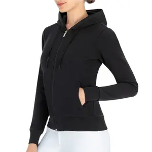 Customized Style Women Equestrian Hooded Hoodies Jacket Zipper Ladies Horse Riding Coat Manufacturers Winter Cotton