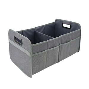 Boîte de rangement pour véhicule pliable en polyester imperméable et léger de grande capacité avec fermeture à velcro - Product Image 5