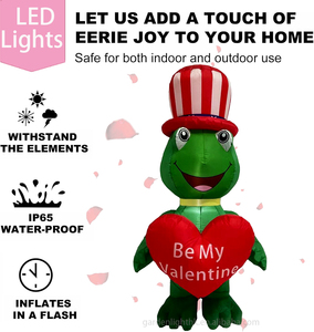 Rana Inflable Gigante de 6 Pies con Luces LED Impermeables IP44, con Sombrero de Copa y Corazón, Regalo para Parejas, Familiares y Niños, para el Día de San Valentín - Product Image 5