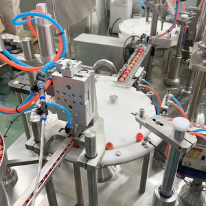 Machine de remplissage et de bouchage automatique de flacons de <span class=keywords><strong>parfumerie</strong></span>, poudre pour le visage, tête unique, servo-rotative, huile, mini, bouchon de flacon automatique, petite poignée de bouchage - Product Image 4
