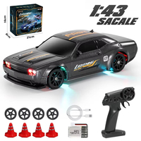 Voiture télécommandée RC 1:43 à proportionnalisation intégrale 4x4 avec gyroscope, conduite professionnelle, drift, course haute vitesse 2.4G, jouet pour garçon