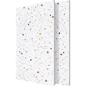 Coloured cement based Terrazzo with a light decor of white marble terrazzon tiles terrazzon flooring