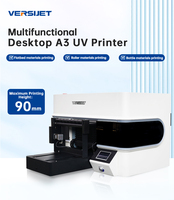 Imprimante à plat UV VERSIJET A3 avec tête d'impression I3200, encre UV, garantie 1 an