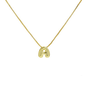 Ciondolo in ottone 18K con lettera a bolle inglese con nome 26 lettere con accessori moda a catena - Product Image 4