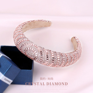 Serre-tête Hua Liyu pour femme avec strass, couleur champagne, style baroque, accessoire pour cheveux, idéal pour offrir - Product Image 5