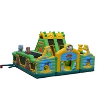 Grand parc de trampoline gonflable intelligent carré intérieur et extérieur en PVC pour les loisirs de divertissement pour les manèges de parc d'attractions