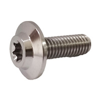 Vis en titane GR5 M6*18mm à tête cylindrique haute résistance, vis Torx interne, vis à tête conique à bride, vis à tête étoile interne, prix usine