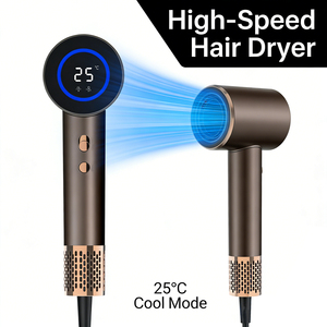 Secador de Pelo Iónico Profesional de Alta Velocidad con Motor sin Escobillas, Potente Flujo de Aire para Uso Comercial y Doméstico, Alto Rendimiento - Product Image 1