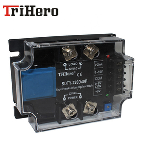 ตัวควบคุมกำลังไฟแบบ SCR ไทริสเตอร์ 40A แบบเฟสเดียว <span class=keywords><strong>SSR</strong></span> แยกส่วนทั้งหมด โมดูลควบคุมแรงดันไฟฟ้ากระแสสลับ <span class=keywords><strong>0</strong></span>-<span class=keywords><strong>10v</strong></span> 4-20ma ตัวควบคุมกำลังไฟแบบ SCR - Product Image 3