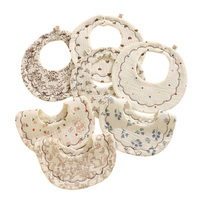 Bavoirs pour bébé, bavoirs pour nouveau-nés, bavoirs absorbants pour bébé, bavoirs ronds en coton de style dessin animé