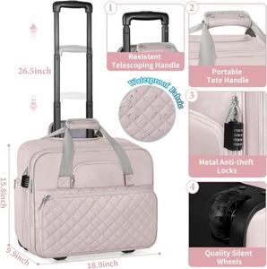 <b>17.3</b> <b>Inch</b> Anti Theft Waterproof USB <b>Laptop</b> Overnight Rolling Briefcase with Wheels - Product Image 3