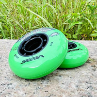 Roues de patins en ligne 72mm 76mm 80mm en PU, résistantes à l'usure, glisse fluide, durables, longue durée de vie, finition mate, pour freinage et drift, de remplacement