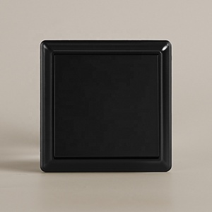 黑色墙壁开关和触点欧盟标准10A 250伏单现代豪华灯开关1组1路<span class=keywords><strong>2</strong></span>路按钮开关 - Product Image 1