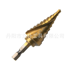 Hexagonal Shank Spiral Titanium Plated <b>Step</b> <b>Drill</b> 4-22mm 10 <b>Steps</b> Metal Drilling Tool - Product Image 3