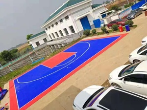 Multi-Function TPE & PP Sport Court Floor <b>Tiles</b> Indoor/Outdoor Basketball Rubber <b>Tiles</b> for Gym School Vinyl Sport Court Flooring - Product Image 2