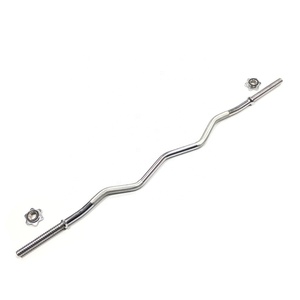 Home Gym Solid Steel Chrome 1 Inch <strong>Weight</strong> Lifting <strong>Bar</strong> 47 Inch 25mm 28mm 30mm Threaded EZ <strong>Curl</strong> <strong>Bar</strong> - Product Image 1