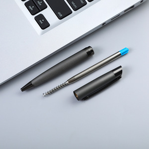 Sang Trọng Thanh Lịch Chất Lượng Cao Bền Biểu Tượng Tùy Chỉnh Màu Sắc Cá Nhân Chào Đón Quà Tặng Bạc Thép Không Gỉ Con Lăn Bóng Bút Lụa - Product Image 3