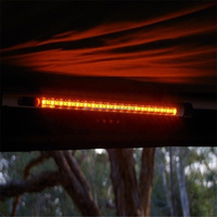 Barre lumineuse LED de camping à intensité variable avec boîtier en aluminium IP67, double couleur ambre + blanc, barres lumineuses LED paysagères 12V 5050, bandes lumineuses LED