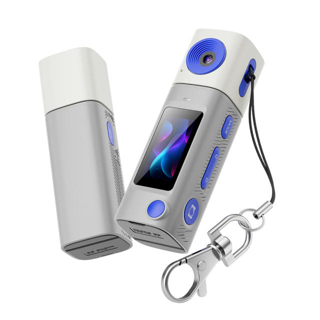 Thumb Size Pocket Digital Camera CMOS Sensor ABS Compact Body Keychain Design Mini Video Camera For Kids Casual Daily Photo Reco