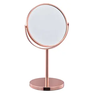 Espelho redondo para mesa bx, espelho cosmético com dois lados 1x/2x, ampliação