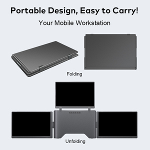 Moniteur portable <span class=keywords><strong>3</strong></span> <span class=keywords><strong>écran</strong></span>s, moniteur pour ordinateur portable, 1 câble pour <span class=keywords><strong>3</strong></span> <span class=keywords><strong>écran</strong></span>s, extension d'<span class=keywords><strong>écran</strong></span> d'ordinateur portable avec Type-C pour Windows 10/11 et <span class=keywords><strong>Macbook</strong></span> - Product Image 5