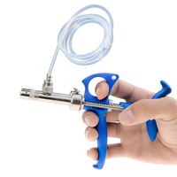 Seringues doubles pour vaccins aviaires, pour la variole aviaire, 0,1 à 0,5 cc, aiguille automatique