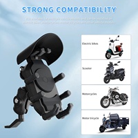 Accessoires pour moto, support de téléphone anti-choc pour scooter électrique, support de téléphone pour moto et vélo, fixation sur guidon