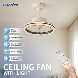 Ventilateur de plafond LED intelligent moderne avec télécommande, variateur d'intensité, OEM / Fabrication d'origine (OEM) - Product Image 4