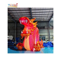 Zhenmei annonçant le dragon chinois gonflable géant pour l'événement