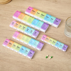 Wholesale Wholesale Multifunctional PP <b>Pill</b> Box Organizer Portable Easy Open Capsule Medicine <b>Storage</b> <b>Case</b> Weekly - Product Image 6