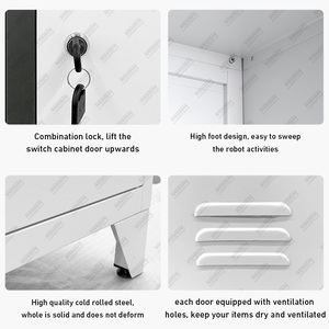 Campana inclinada Trabajador Herramienta ventilada Personal Empleado Hierro Vestuario Puerta <span class=keywords><strong>de</strong></span> llave Gabinete <span class=keywords><strong>de</strong></span> almacenamiento <span class=keywords><strong>de</strong></span> metal <span class=keywords><strong>de</strong></span> acero Casillero <span class=keywords><strong>para</strong></span> <span class=keywords><strong>limpieza</strong></span> - Product Image 5